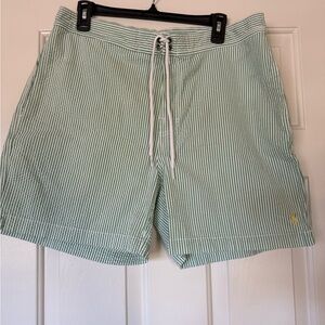Polo by Ralph Lauren Mint Striped Swim Shorts